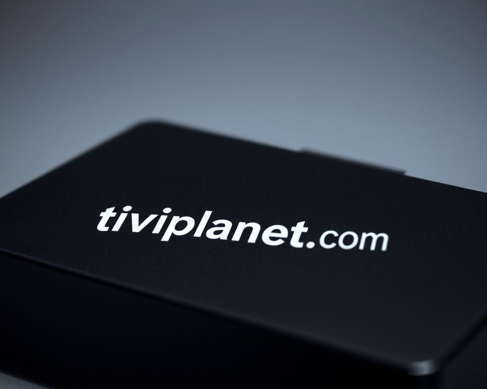 A high-quality, detailed image of "IPTV Extreme Fehlerbehebung" using Stable Diffusion text-to-image model, as per the guidelines provided: A close-up, high-resolution view of a sleek, black IPTV device with the "tiviplanet.com" logo prominently displayed. The device is set against a muted, neutral background, allowing the subject to take center stage. Soft, directional lighting casts subtle shadows, emphasizing the device's form and texture. The image has a professional, technical aesthetic, conveying a sense of problem-solving and troubleshooting. The overall mood is one of focus and attention to detail, reflecting the "Fehlerbehebung" (troubleshooting) aspect of the subject matter.