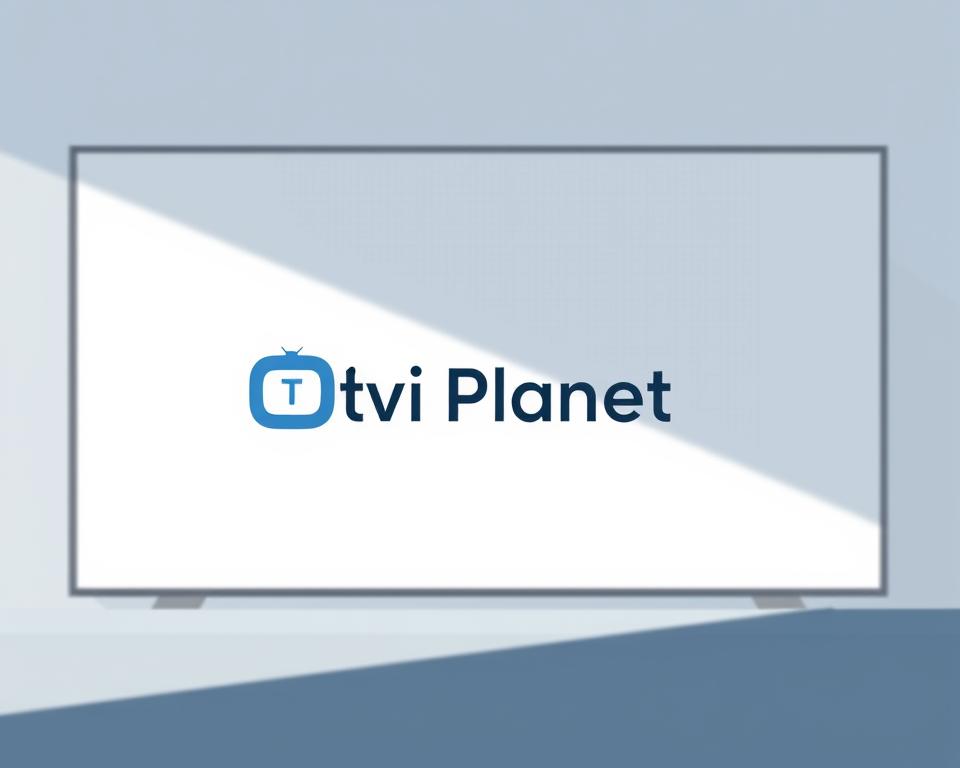 A modern and minimalist graphic design showcasing the "Tivi Planet" brand, depicting a simple but eye-catching IPTV-related illustration. In the foreground, a stylized TV icon or symbol, rendered in a sleek, abstract manner using clean lines and a muted color palette, possibly hues of blue or gray. In the middle ground, a subtle background pattern or texture, such as a grid or geometric shapes, adding depth and visual interest. The overall composition should convey a sense of digital technology, entertainment, and accessibility, with a focus on the "Kontaktinformationen" aspect. The lighting should be soft and natural, creating a professional, high-quality appearance suitable for use in a digital publication.