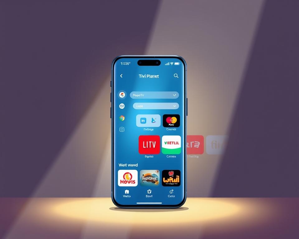 A sleek and secure IPTV app from Tivi Planet, featuring a modern interface with clean lines and a minimalist aesthetic. The app's home screen showcases a dynamic display of popular live TV channels, with intuitive navigation and customizable settings for a personalized viewing experience. Soft lighting illuminates the app's interface, creating a warm and inviting atmosphere. In the background, a subtle pattern of geometric shapes suggests the app's robust security measures, ensuring the privacy and protection of users' data. The overall composition conveys a sense of reliability, trustworthiness, and a commitment to providing a seamless and secure IPTV experience.